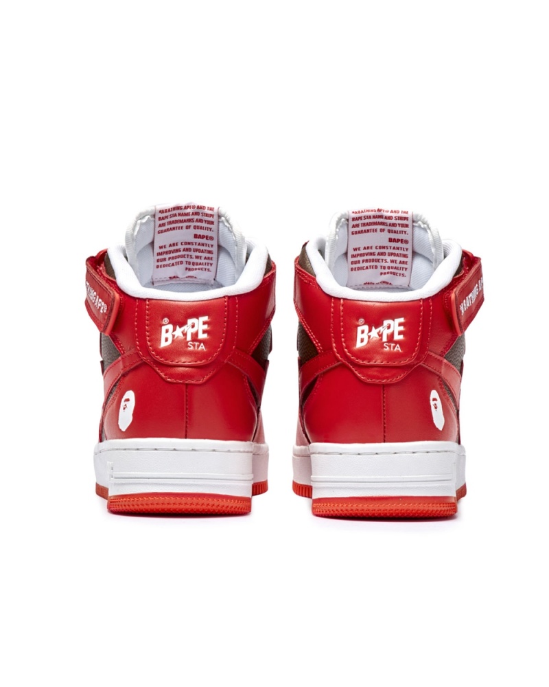 Basket Bape STA MI #2 M2 Rouge Clair Homme | ZBK-36642053